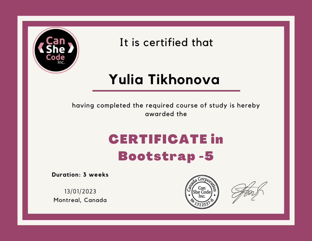 Bootstrap certificate
